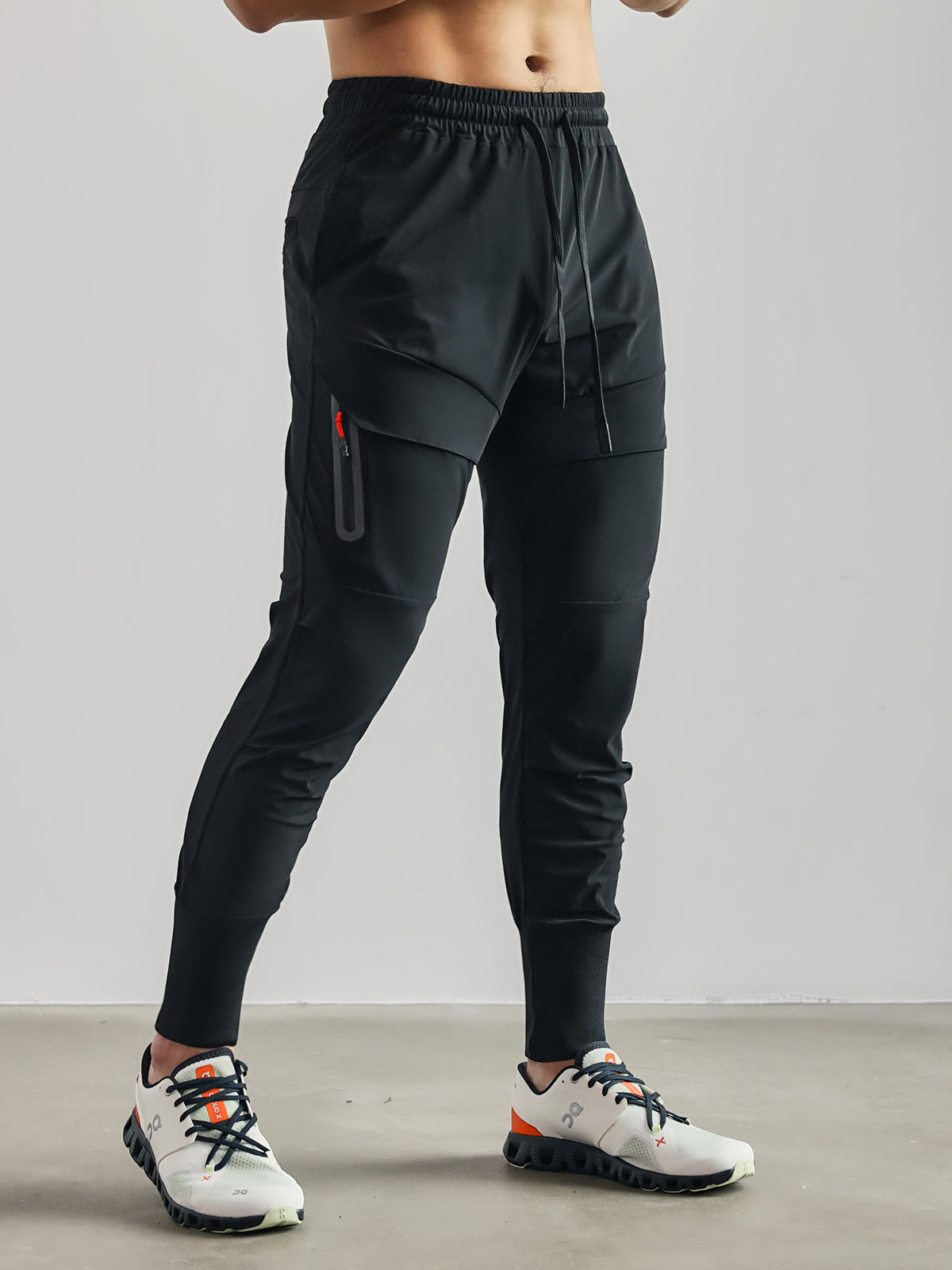 Track Pants - Men's Elastic Waist Stretchy Activewear Joggers-Broeken-Chaps of London-Black-S-Chaps of London