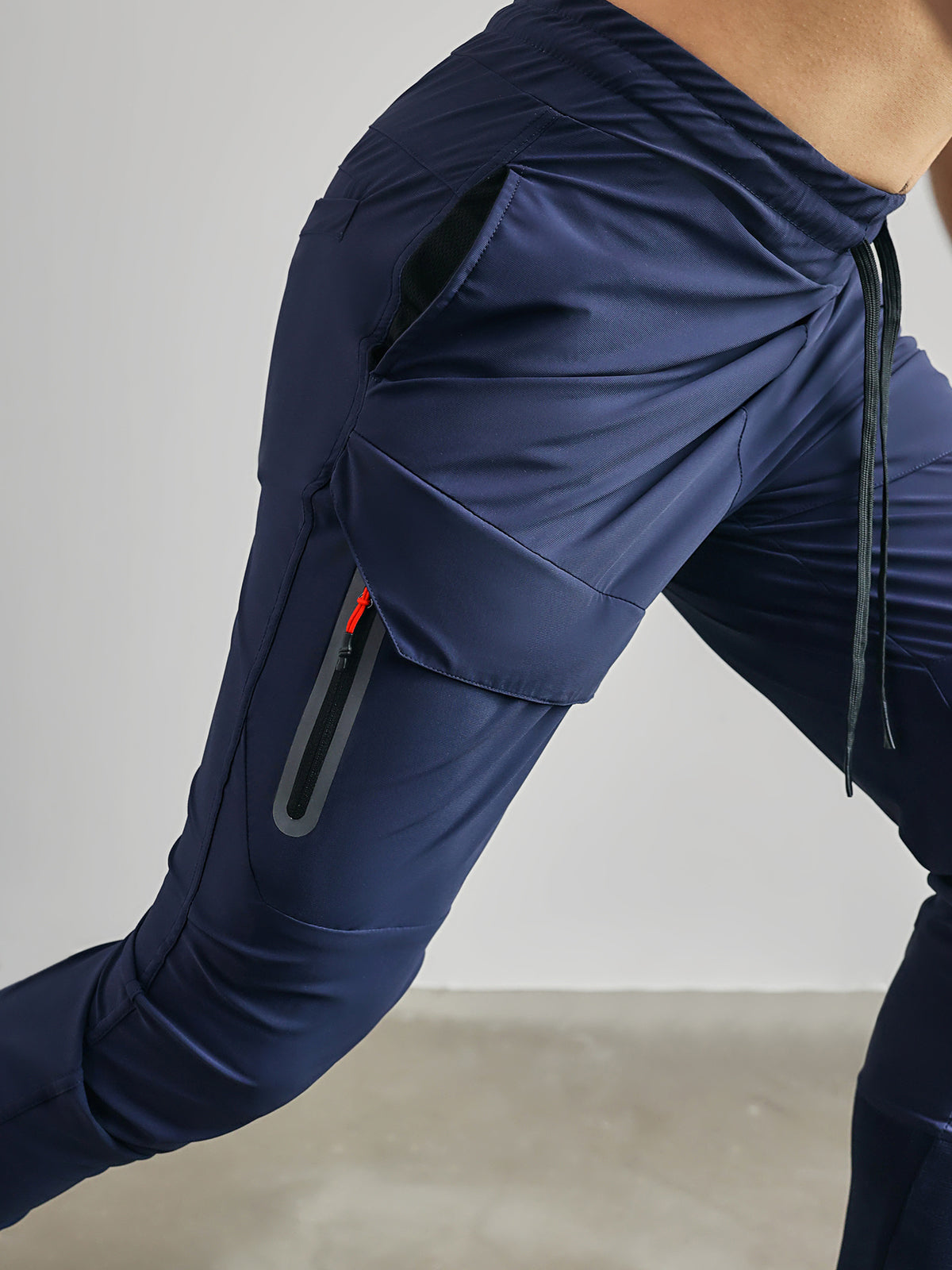 Track Pants - Men's Elastic Waist Stretchy Activewear Joggers-Broeken-Chaps of London-Navy Blue-S-Chaps of London