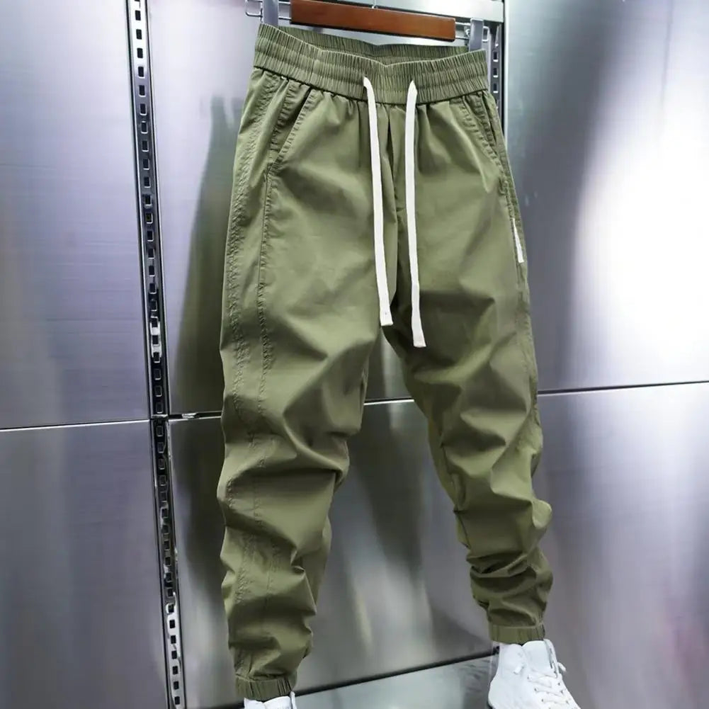 Track Pants - Men's Lightweight Drawstring Baggy Joggers-Men's Jogging Pants-Chaps of London-Green-S-Chaps of London