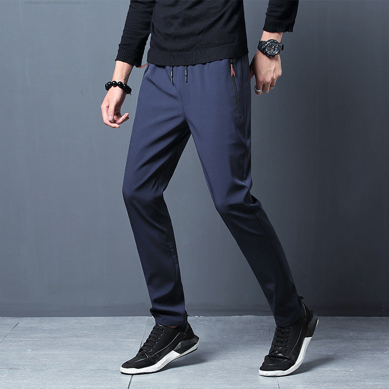 Track Pants - Men's Quick-Dry Skinny Stretch Track Pants-Chaps of London-Blue-M-Chaps of London