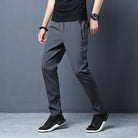 Track Pants - Men's Quick-Dry Skinny Stretch Track Pants-Chaps of London-Gray-M-Chaps of London