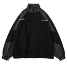 Tracksuit Jacket - Zip-Up - Oversized - Windbreaker Jacket - Men's Jacket-Men's Windbreaker Jacket-Chaps of London-Black-S-Chaps of London