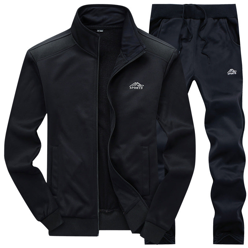 Tracksuit | Slim Fit | Zip-Up | Men's Tracksuit | Men's Sportswear Sets-Tracksuit-Chaps of London-Black-L-Chaps of London