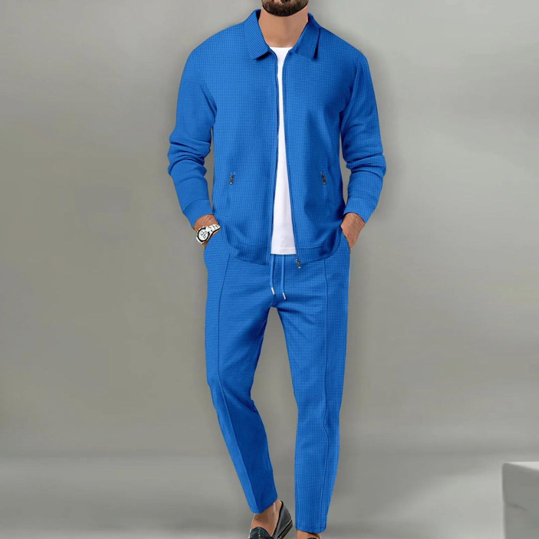 Tracksuit | Zip-Up | Co-Ord Set | Two-Piece Set | Men's Clothing-Men Set-Chaps of London-Blue-S-Chaps of London