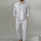 Tracksuit | Zip-Up | Co-Ord Set | Two-Piece Set | Men's Clothing-Men Set-Chaps of London-Gray-S-Chaps of London