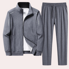 Tracksuit - Zip-Up - Leisure - Two-Piece Set - Workout Wear for Men-Fashion Men Tracksuit All-year-Chaps of London-Gray-M-Chaps of London
