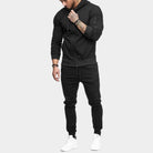 Tracksuit | Zip Up | Two-Piece | Jogging Set | Men's Co-Ord Set-Melvin Joggingspak-Chaps of London-Black-S-Chaps of London