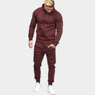 Tracksuit | Zip Up | Two-Piece | Jogging Set | Men's Co-Ord Set-Melvin Joggingspak-Chaps of London-Bordeaux-S-Chaps of London