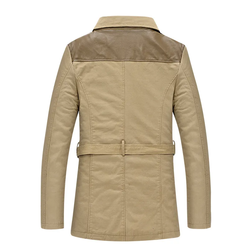 Trench Coat - Men's Fleece Lined Single Breasted Winter Trench Coat-Chaps of London-Chaps of London