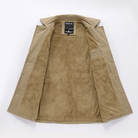 Trench Coat - Men's Fleece Lined Single Breasted Winter Trench Coat-Chaps of London-Chaps of London