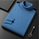 Turtleneck - High Neck - Stylish - Knitted Sweater - Men's Knitwear-Clothing & Accessories-Chaps of London-Blue-M-Chaps of London
