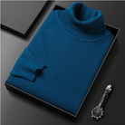 Turtleneck - High Neck - Stylish - Knitted Sweater - Men's Knitwear-Clothing & Accessories-Chaps of London-Navy Blue-M-Chaps of London