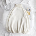 Turtleneck Jumper - Men's Roll Neck Oversized Knitted Sweater-Men’s Turtleneck Sweater-Chaps of London-White-M-Chaps of London