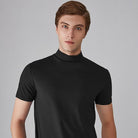 Turtleneck T-Shirt - Short Sleeve - Plain - High Neck Tee Shirts - Men's Clothing-T-shirts-Chaps of London-Chaps of London