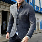 Tweed Jacket - Single Breasted - Pockets - Blazer Jacket - Men's Jacket-Fashion Men Cardigan Shawl Fall-Chaps of London-Chaps of London
