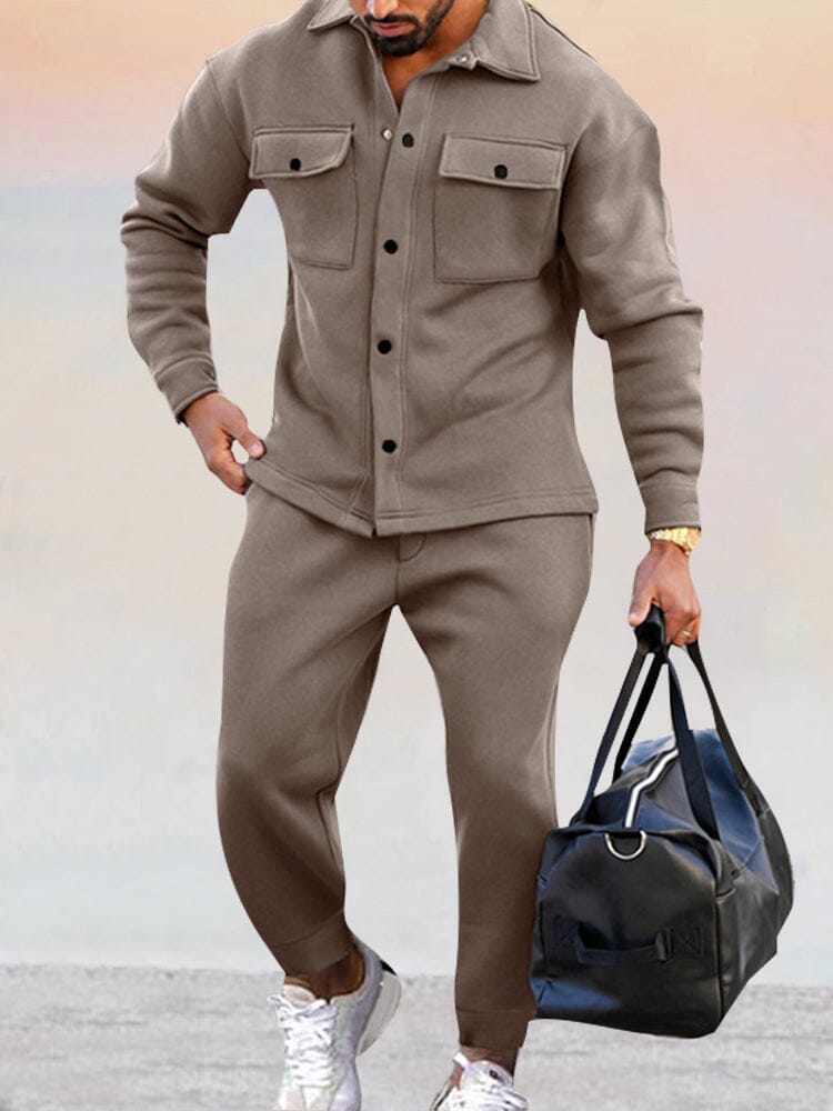Two-Piece Set | Button-Up | Joggers | Co-Ord Set | Men's Clothing-Sets-Chaps of London-Chaps of London