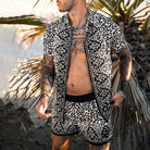 Two-Piece Set - Button-Up - Short Sleeve - Shirt and Shorts Set - Men's Summer Clothes-Hawaiian Men's Short Sleeve Set-Chaps of London-Chaps of London