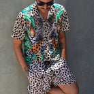 Two-Piece Set - Button-Up - Short Sleeve - Shirt and Shorts Set - Men's Summer Clothes-Hawaiian Men's Short Sleeve Set-Chaps of London-Chaps of London