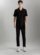 Two-Piece Set - Men's Short Sleeve Shirt and Pants Set for Summer-Chaps of London-Black-S-Chaps of London