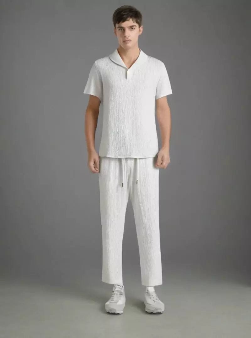 Two-Piece Set - Men's Short Sleeve Shirt and Pants Set for Summer-Chaps of London-Chaps of London