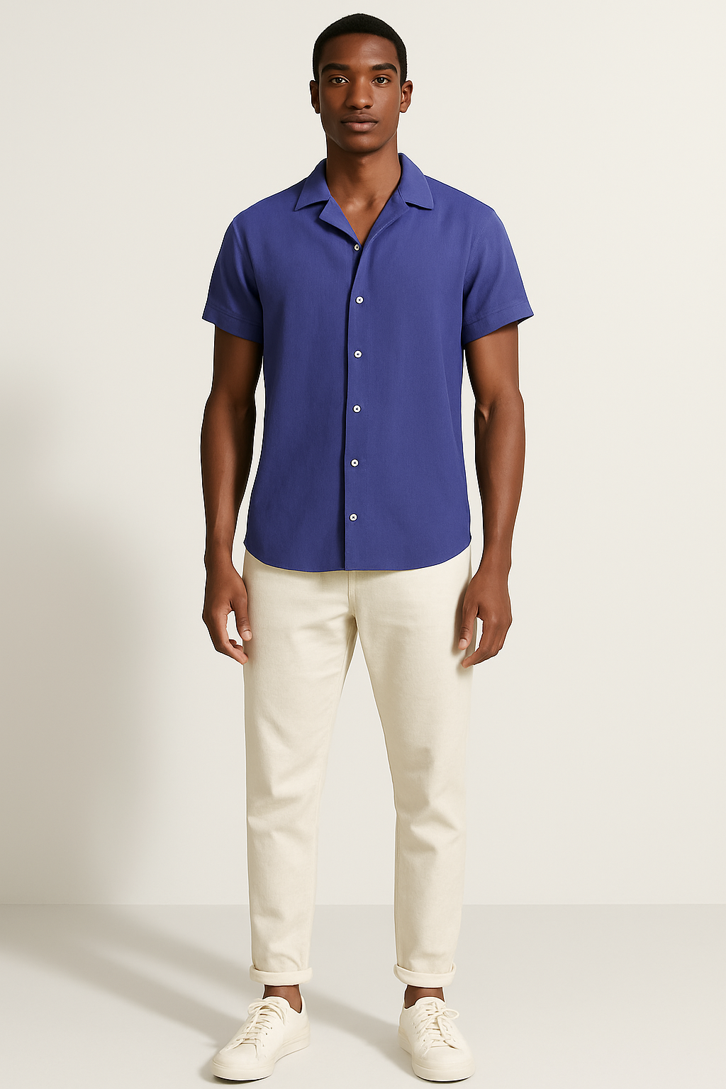 Two-Piece Set | Short Sleeve | Button-Up | Pants and Shirt Set | Men's Summer Clothes-Sets-Chaps of London-Chaps of London