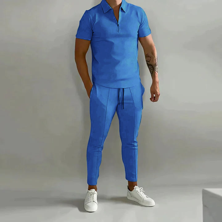 Two-Piece Set - Short Sleeve - Co-Ord Set - Men's Clothing-Men Set-Chaps of London-Chaps of London