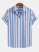 Two-Piece Set | Short Sleeve | Linen | Shirt and Pants Set | Men's Summer Clothes-Two Pieces Outfits-Chaps of London-Chaps of London