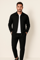 Two-Piece Set - Zip-Up - Co-Ord - Tracksuit - Men's Clothing-Chaps of London-Black-S-Chaps of London
