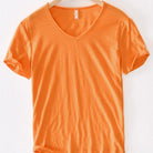 V-Neck T-Shirt | Lightweight | Short Sleeve | Summer Shirt | Men's T-Shirt-Fashion Men T-shirt Summer-Chaps of London-Orange-M-Chaps of London