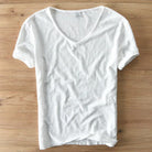 V-Neck T-Shirt | Lightweight | Short Sleeve | Summer Shirt | Men's T-Shirt-Fashion Men T-shirt Summer-Chaps of London-White-M-Chaps of London