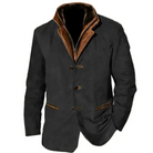 Vintage Jacket | Button-Up | Zip-Up | Men's Jacket-Jacket for Men-Chaps of London-Black-S-Chaps of London