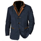 Vintage Jacket | Button-Up | Zip-Up | Men's Jacket-Jacket for Men-Chaps of London-Blue-S-Chaps of London
