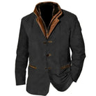 Vintage Jacket - Retro - Casual - Suede Jacket - Men's Jacket -Men Jackets-Chaps of London-Black-S-Chaps of London