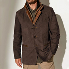 Vintage Jacket - Retro - Casual - Suede Jacket - Men's Jacket -Men Jackets-Chaps of London-Dark Brown-S-Chaps of London