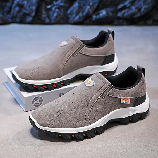 Walking Shoes | Ergonomic | Rubber Sole | Slip-On Shoes | Men's Shoes-Chaps of London-Gray-39-Chaps of London