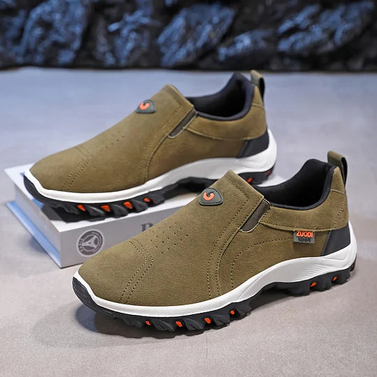 Walking Shoes | Ergonomic | Rubber Sole | Slip-On Shoes | Men's Shoes-Chaps of London-Green-39-Chaps of London