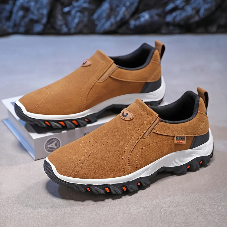 Walking Shoes | Ergonomic | Rubber Sole | Slip-On Shoes | Men's Shoes-Chaps of London-Khaki-39-Chaps of London