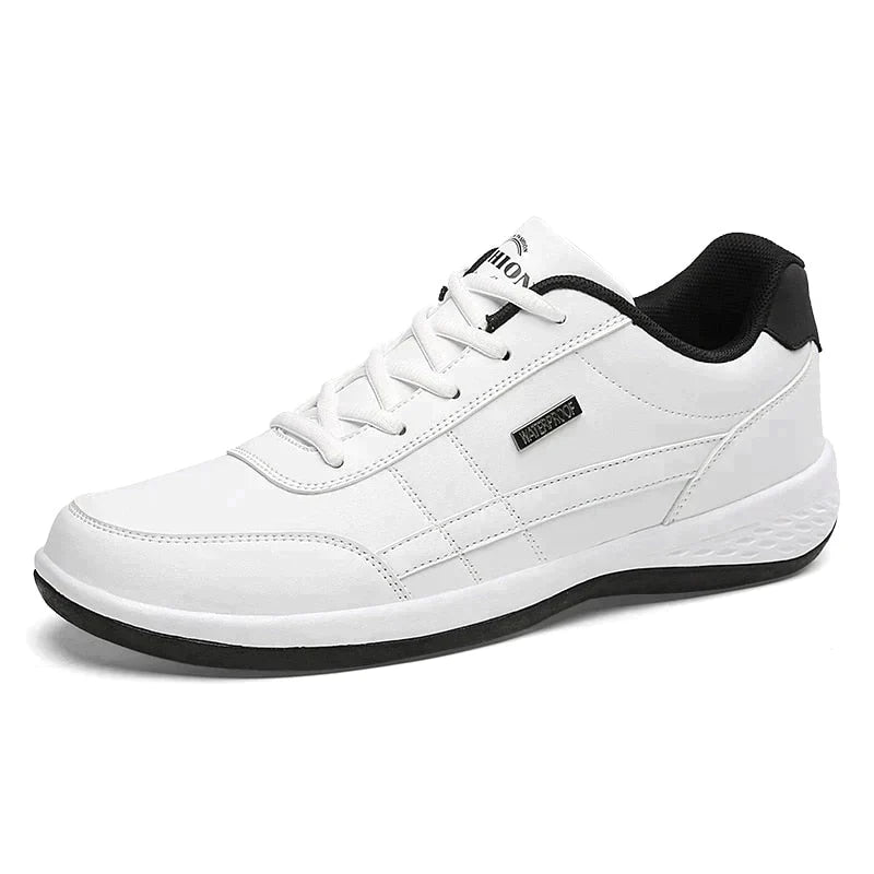 Walking Shoes - Lace-Up - Orthopedic - Men's Sneakers - Trainers-Chaps of London-White-39-Chaps of London