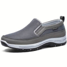 Walking Shoes - Men's Comfortable Thick Sole Slip-On Shoes-Chaps of London-Grey-38-Chaps of London