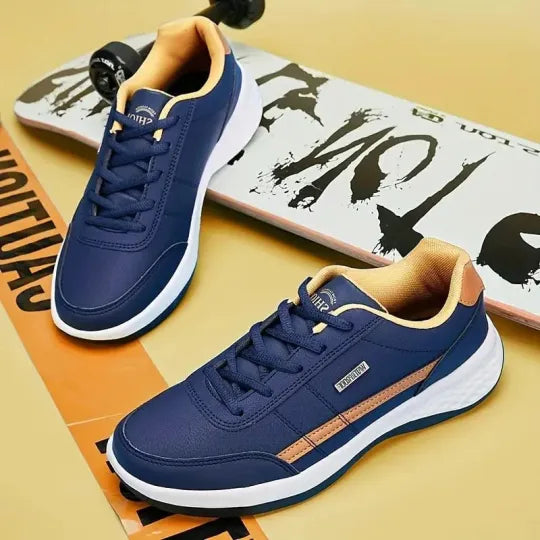 Walking Shoes - Men's Ergonomic Lace-Up Everyday Sneakers-Chaps of London-Chaps of London