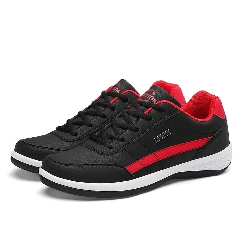 Walking Shoes - Men's Ergonomic Lace-Up Everyday Sneakers-Chaps of London-Red-38-Chaps of London