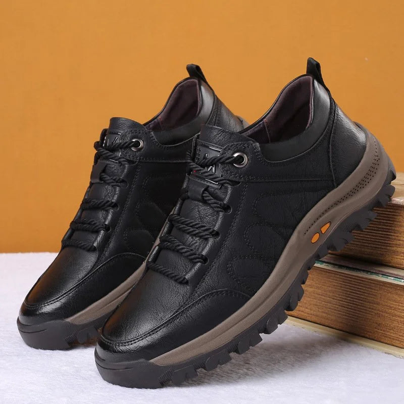 Walking Shoes - Men's Slip On Waterproof Leather Outdoor Shoes-Schoenen Man-Chaps of London-Chaps of London