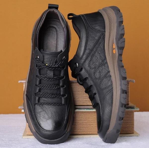 Walking Shoes - Men's Slip On Waterproof Leather Outdoor Shoes-Schoenen Man-Chaps of London-Chaps of London