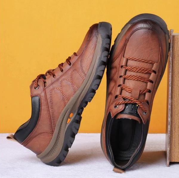 Walking Shoes - Men's Slip On Waterproof Leather Outdoor Shoes-Schoenen Man-Chaps of London-Chaps of London