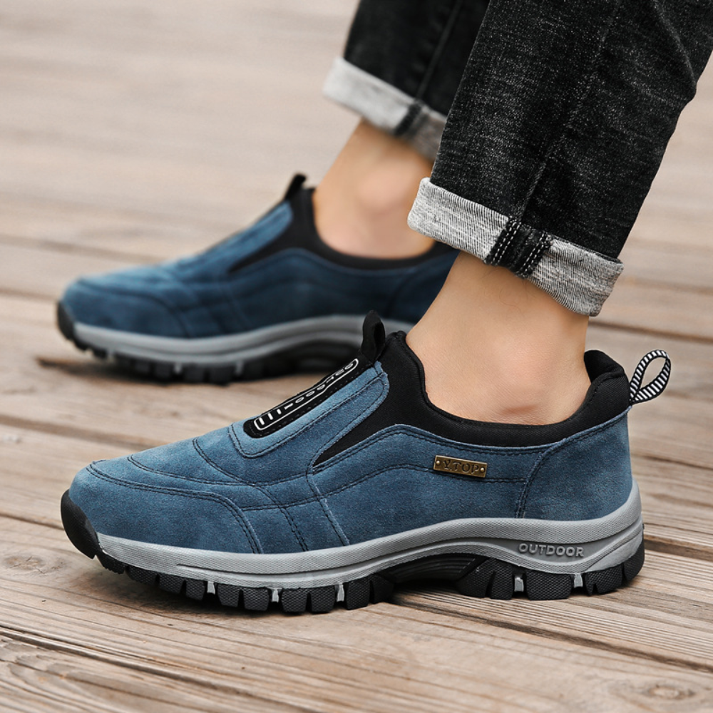 Walking Shoes - Slip-On - Non Slip - Hiking Shoes - Men's Shoes-Chaps of London-Blue-39-Chaps of London