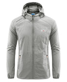 Windbreaker Jacket | Hooded | Lightweight | Waterproof Jacket Running | Men's Jacket-Men's Waterproof Running Jacket-Chaps of London-Light Gray-M-Chaps of London
