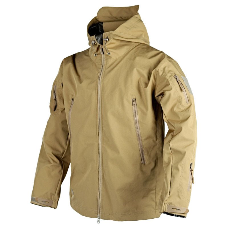 Windbreaker Jacket | Hooded | Outdoor | Tactical Jacket | Men's Jacket-Chaps of London-Khaki-S-Chaps of London