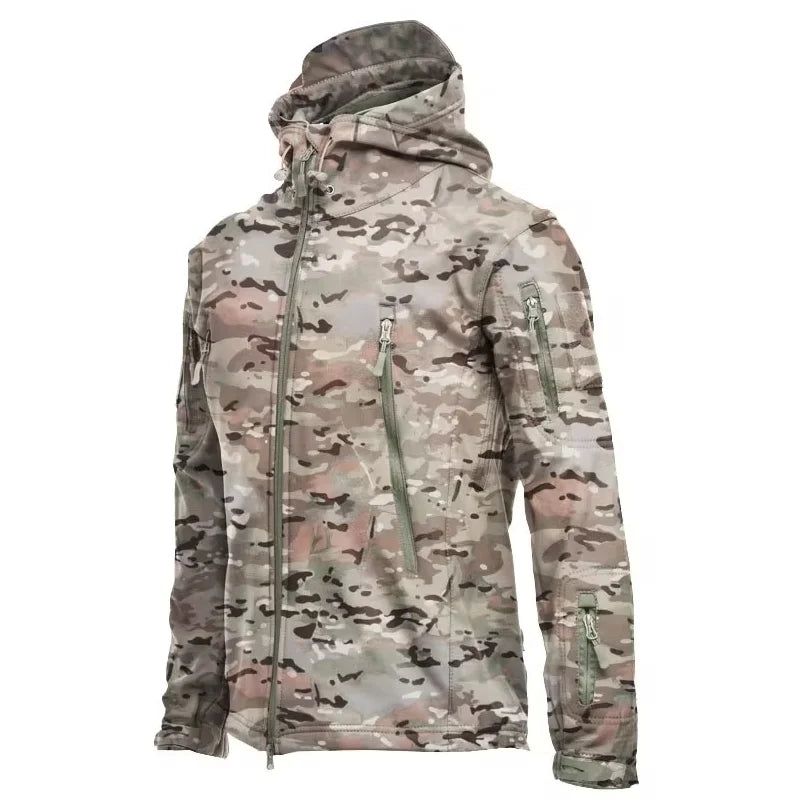Windbreaker Jacket | Hooded | Tactical | Outdoor Jacket | Waterproof Men's Rain Jacket-Men's Windbreaker Jacket-Chaps of London-Light Camouflage-S-Chaps of London