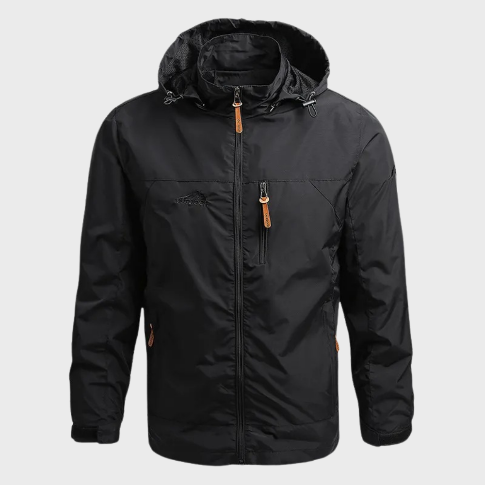 Windbreaker Jacket | Hooded | Waterproof | Outdoor Jacket | Men's Jacket-Chaps of London-Black-M-Chaps of London