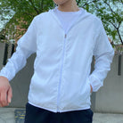 Windbreaker Jacket | Zip-Up | Hooded | Lightweight Jacket | Men's Jacket-Chaps of London-White-S-Chaps of London
